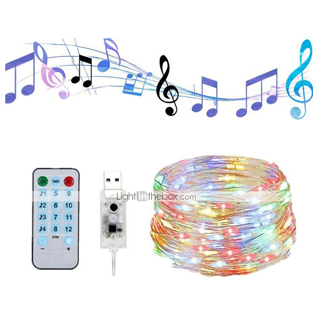 2025年 20m ストリングライト 200 LED 17キーリモートコントローラ 1セット 温白色 RGB ホワイト 防水 カット可能 USB USBパワード コレクション – $23.99 –P2