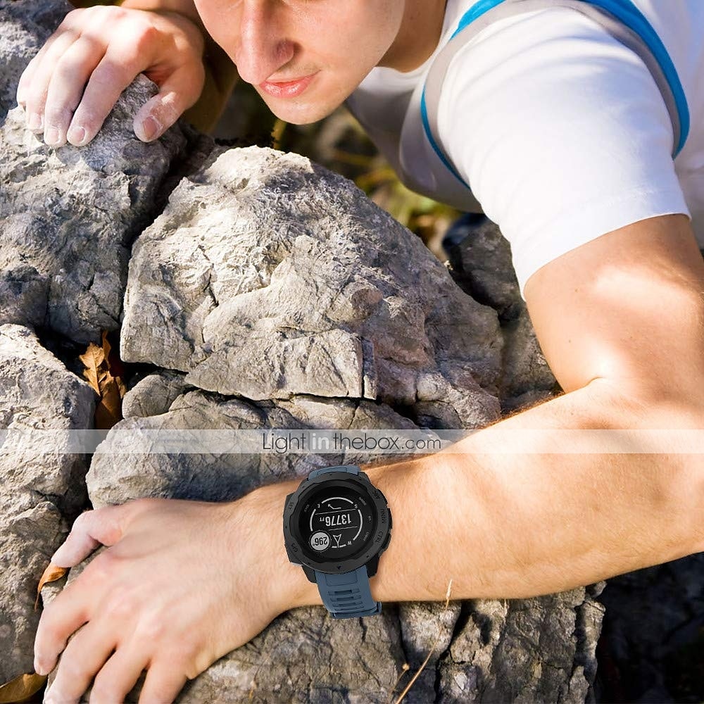 ремешок для часов garmin Instinct Crossover / Tide / Esports / Solar / Tactical, Instinct 2 Tactical / Surf / Solar силиконовый сменный ремешок регулируемый дышащий спортивный ремешок на запястье 2025 - $13.99 –P6