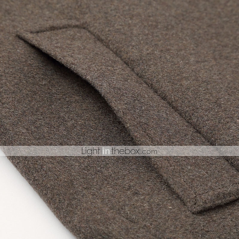 Per uomo Cappotto invernale Cappotto di lana Cappotto Attività commerciale Informale Autunno Lana Capispalla Abbigliamento Essenziale Tinta unita Colletto alla coreana Monopetto - 1 bottone del 2025 a $71.99 –P1