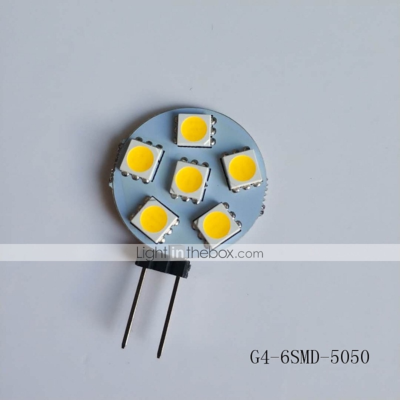 10pcs 1 W LED Bi-pin Lights 120 lm G4 6 LED Beads SMD 5050 White Warm Yellow 2025 - $13.99 –P5