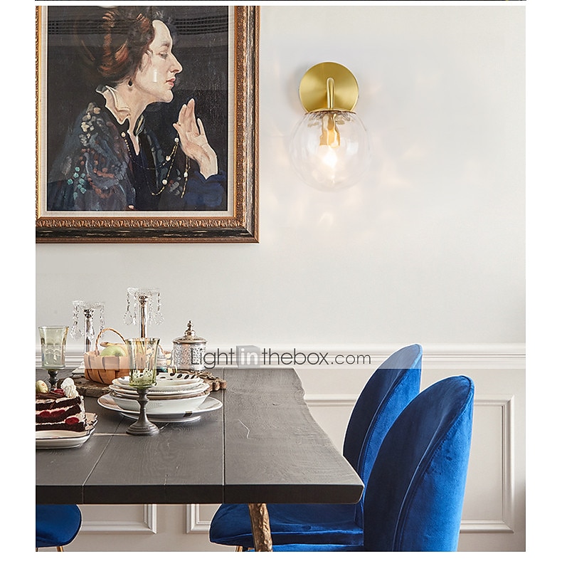 candeeiros de parede estilo nórdico mini arandelas de parede quartos lojas / cafés aplique de parede de vidro ip20 220-240v de 2026 por $76.99 –P6