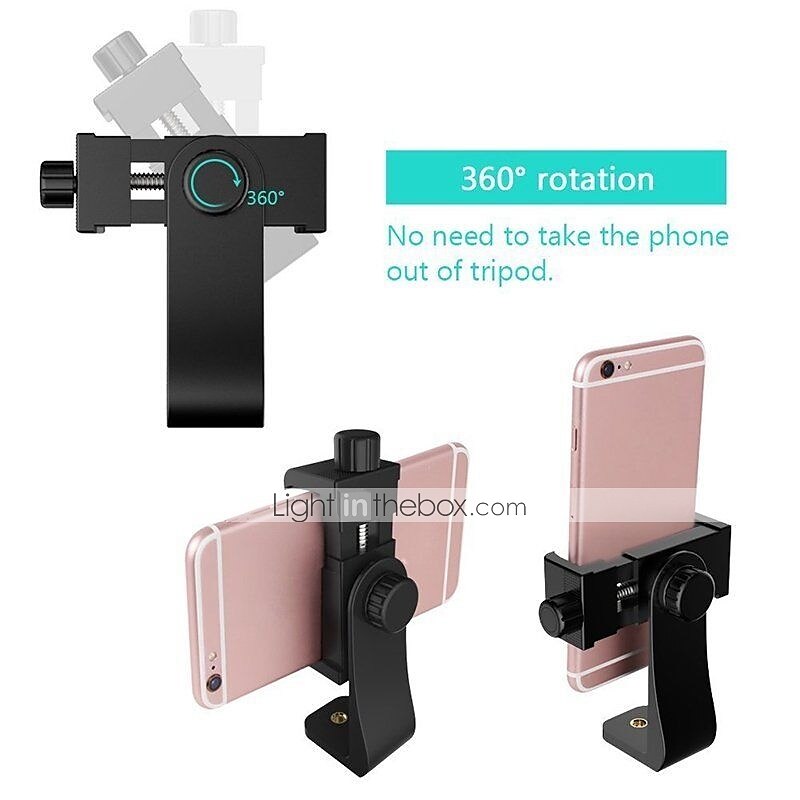 Mobile Phone Tripod Holder Mount Head 1/4" Screw Adapter 360°Rotatable Digtal Camera Bracket,Selfie Lens Monopod,Adjustable Ring Light 2025 - $11.99 –P2