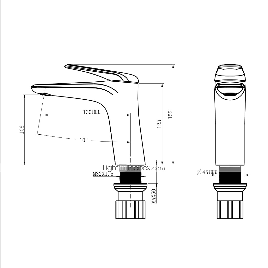 robinet pour lavabo - chrome simple / brossé / galvanisé centerset monocommande monotroubath taps / laiton de 2025 ? $129.99 –P1