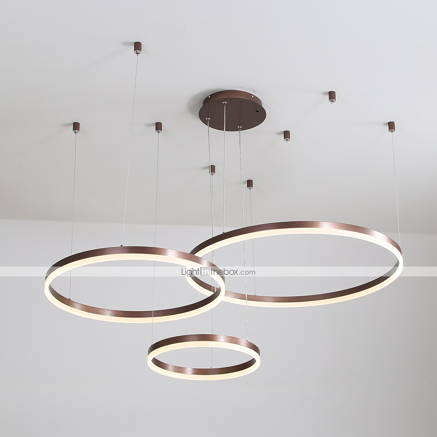 Πολυέλαιος κυκλικής σχεδίασης 1 φωτός led 60w/ μοντέρνα κρεμαστά φώτα led για σαλόνι καφέ-μπαρ δωμάτιο μαγαζιού με δυνατότητα ρύθμισης ρύθμισης μόνο με τηλεχειριστήριο 2025 - $495.89 –P8