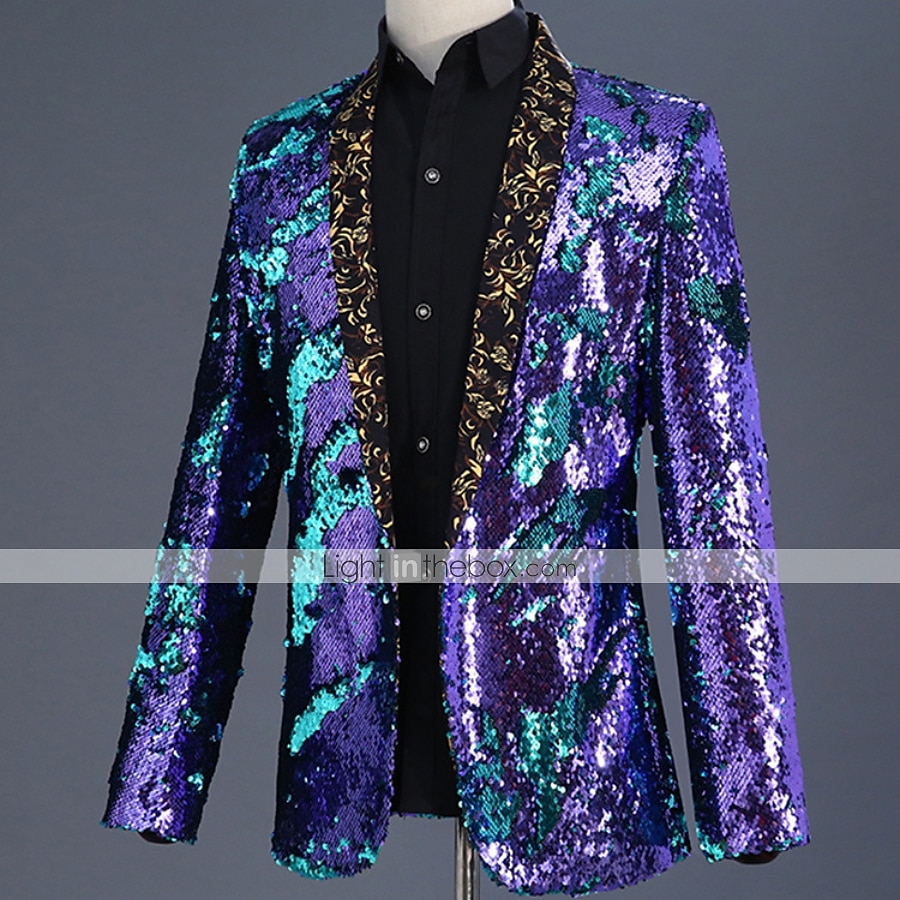 Ντίσκο Δεκαετία '80 Smoching Κοστούμια & Σακάκια Πρίγκηπας Πούλιες Γεωμετρικό Φανταχτερή Φόρεμα Ανδρικά Αποκριάτικη Στολή Απόκριες Νέος Χρόνος 2026 - $147.99 –P2