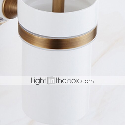 Toilet Brush with Holder,Antique Brass Ceramics Wall Mounted Rubber Painted Toilet Bowl Brush and Holder for Bathroom 2025 - $79.99 –P1