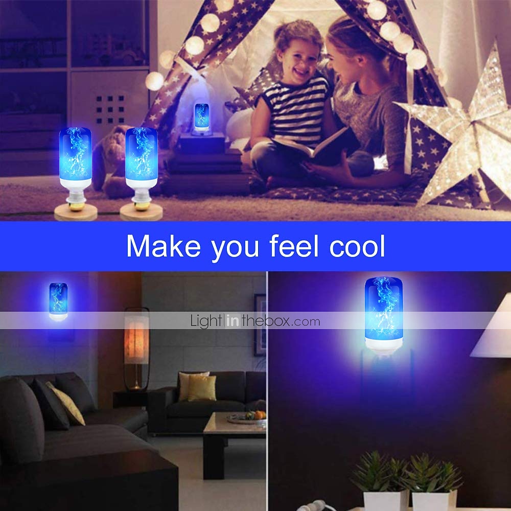 светодиодные лампочки пламени 7 Вт e27 мерцающее пламя Хэллоуин реквизит энергосбережение для фестиваля Хэллоуин Рождество пати ac85-265v 2025 - $18.99 –P4