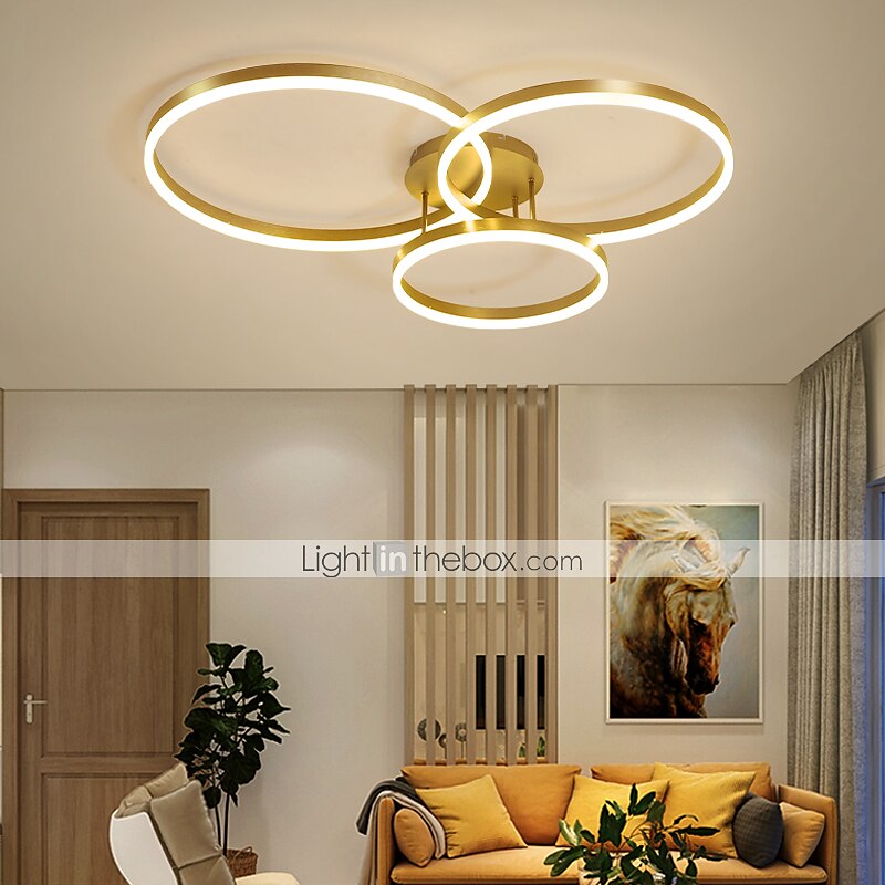 90 cm 3-Light Circle Design Ceiling Light Flush Mount Lights Metal Painted Finishes LED Nordic Postmodern Style for Dining Room Living Room 110-120/220-240V 2025 - $274.99 –P4