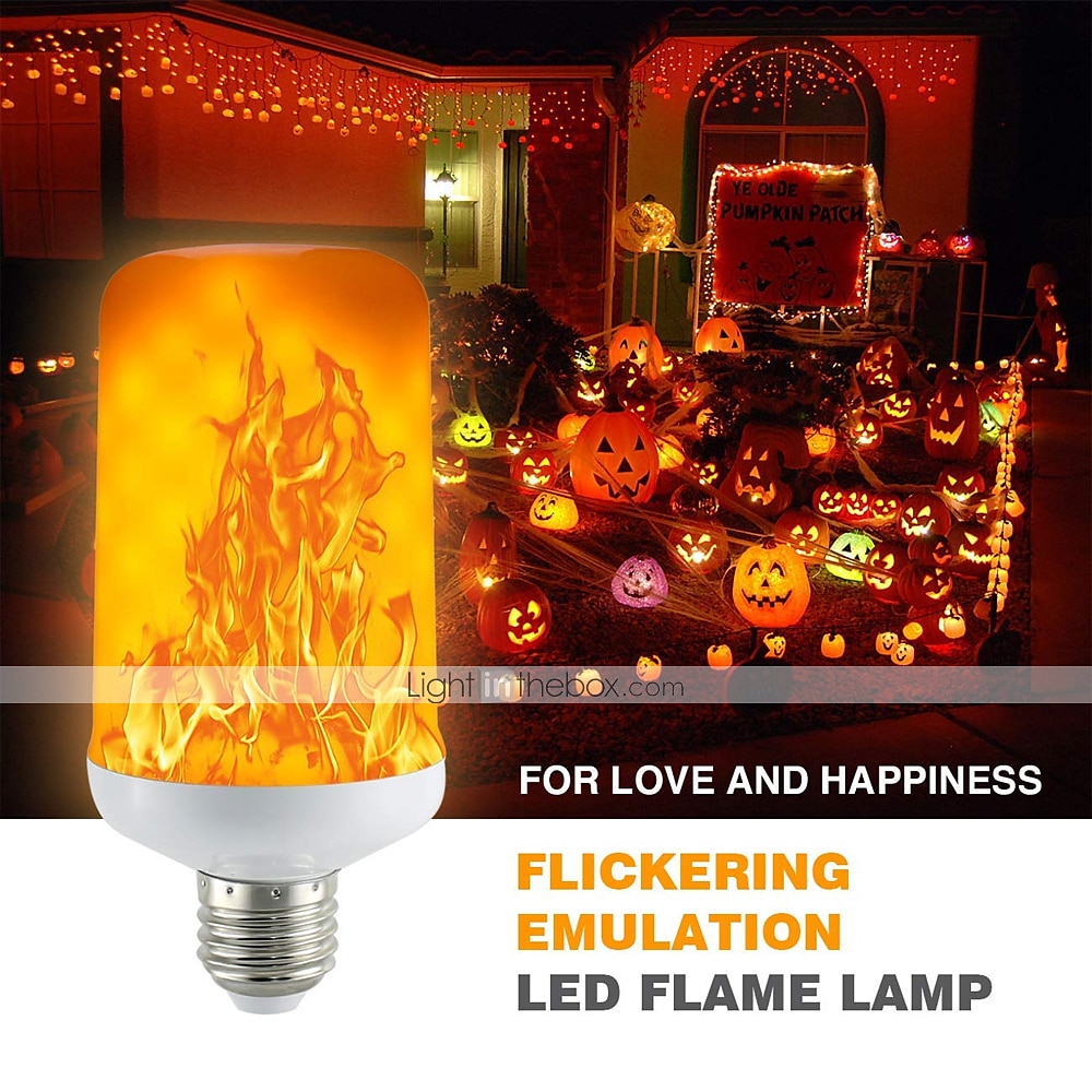 светодиодные лампочки пламени 7 Вт e27 мерцающее пламя Хэллоуин реквизит энергосбережение для фестиваля Хэллоуин Рождество пати ac85-265v 2025 - $18.99 –P7