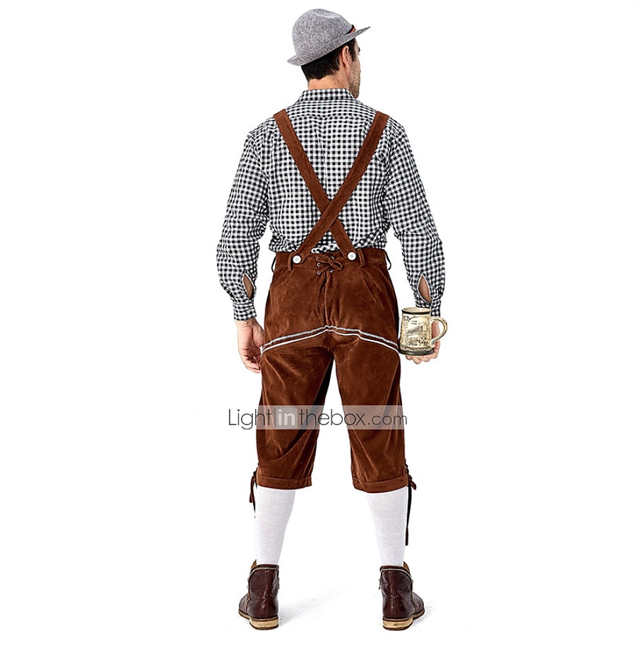 Oktoberfest nahkahousuista Saksa München Wiesn Niityt Miesten Perinteinen tyyli kangas Pusero Shortsit 2025 - $57.99 –P11
