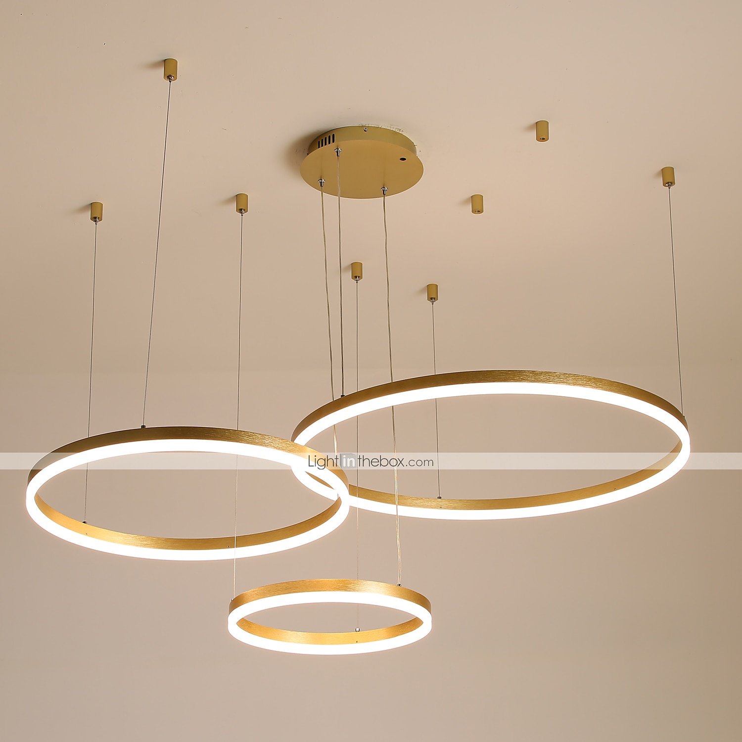 Πολυέλαιος κυκλικής σχεδίασης 1 φωτός led 60w/ μοντέρνα κρεμαστά φώτα led για σαλόνι καφέ-μπαρ δωμάτιο μαγαζιού με δυνατότητα ρύθμισης ρύθμισης μόνο με τηλεχειριστήριο 2025 - $495.89 –P10