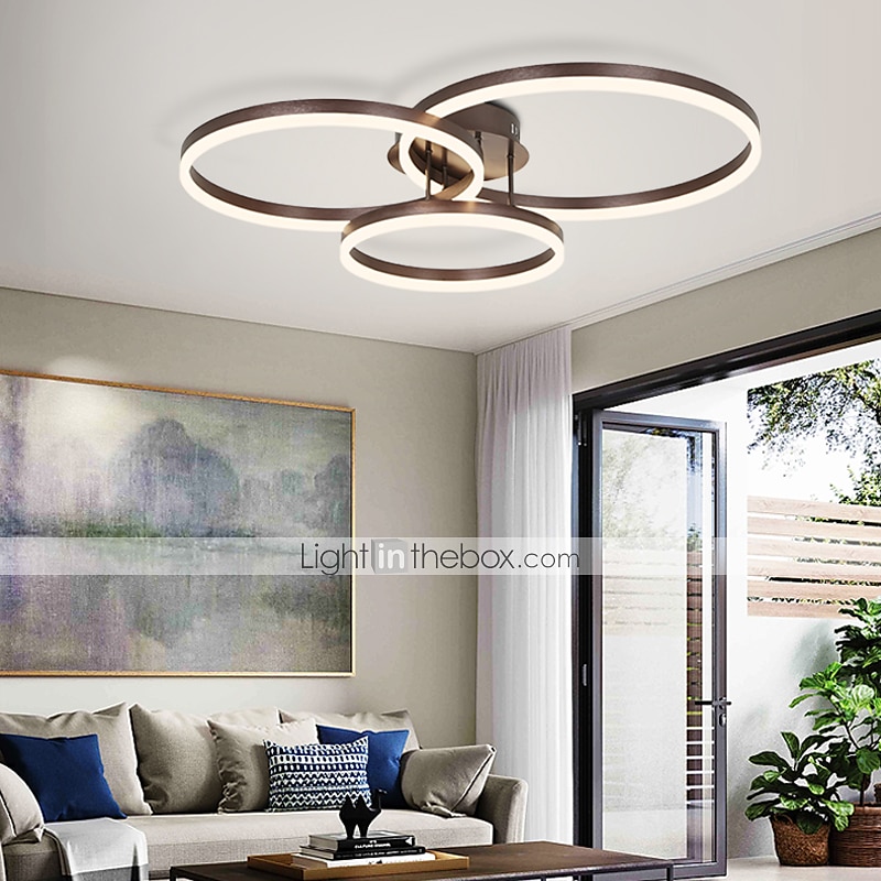 90 cm 3-Light Circle Design Ceiling Light Flush Mount Lights Metal Painted Finishes LED Nordic Postmodern Style for Dining Room Living Room 110-120/220-240V 2025 - $274.99 –P3