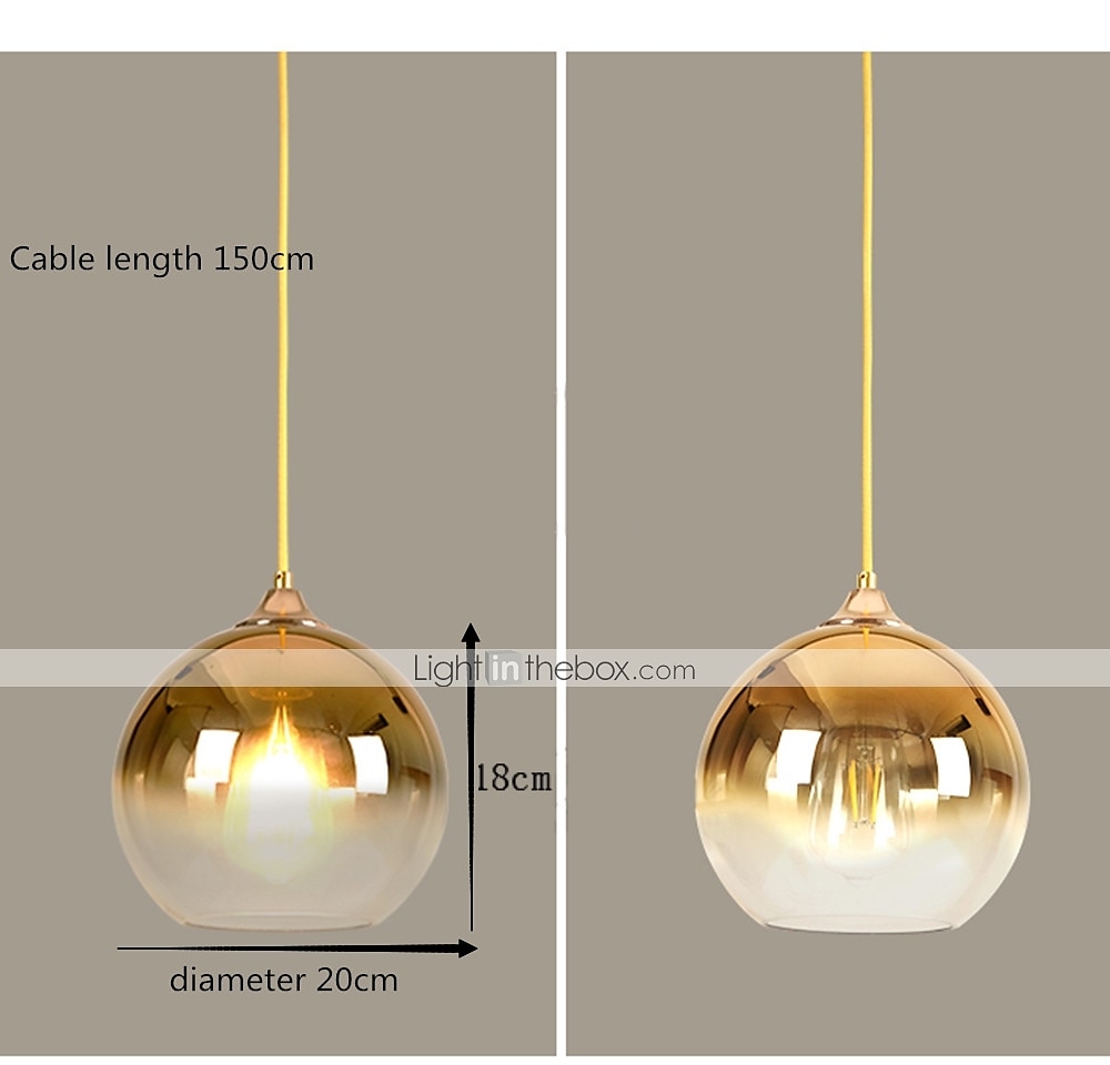 20 cm Single Design Pendant Light Glass Globe Electroplated Nordic Style 110-120V 220-240V 2025 - $67.99 –P1