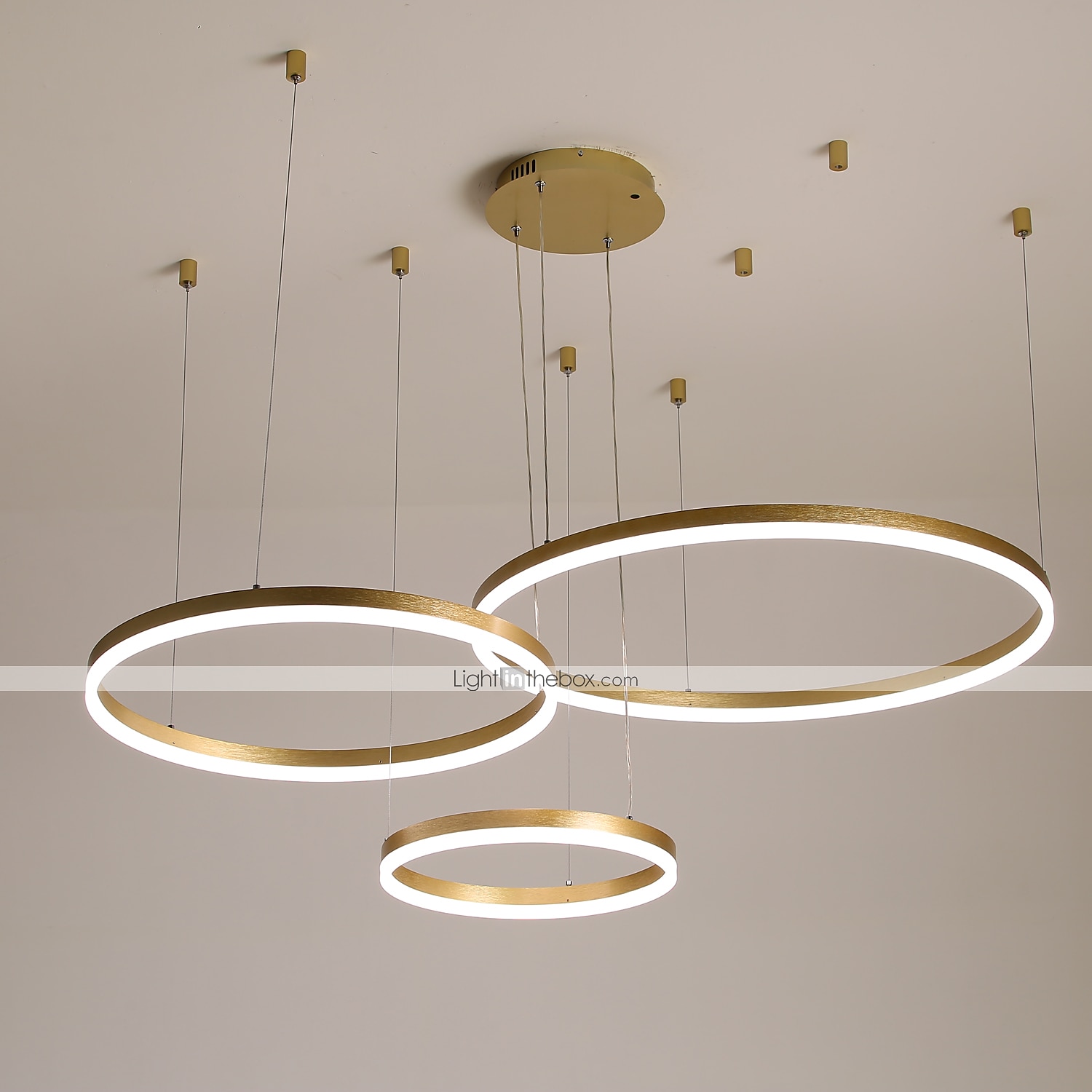 Πολυέλαιος κυκλικής σχεδίασης 1 φωτός led 60w/ μοντέρνα κρεμαστά φώτα led για σαλόνι καφέ-μπαρ δωμάτιο μαγαζιού με δυνατότητα ρύθμισης ρύθμισης μόνο με τηλεχειριστήριο 2025 - $495.89 –P9