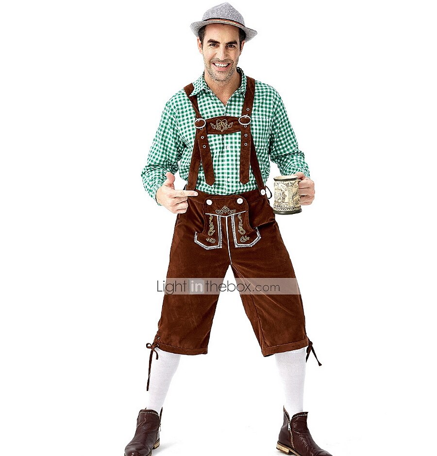 Oktoberfest nahkahousuista Saksa München Wiesn Niityt Miesten Perinteinen tyyli kangas Pusero Shortsit 2025 - $57.99 –P3
