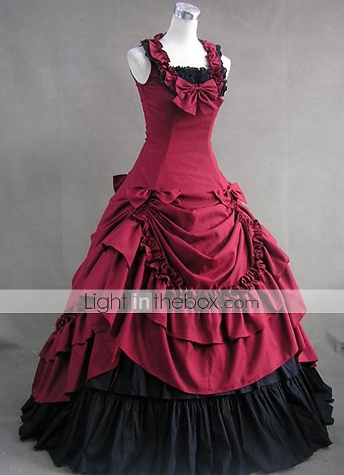 Abito Vittoriano Medievale 18° Secolo Lunghezza alla caviglia Lunghezza lunga Vestito Costume da festa Mascherata Taglie Forti Normale Su misura Patchwork Abito da ballo Costume Per donna Feste Balli del 2026 a $174.99 –P8