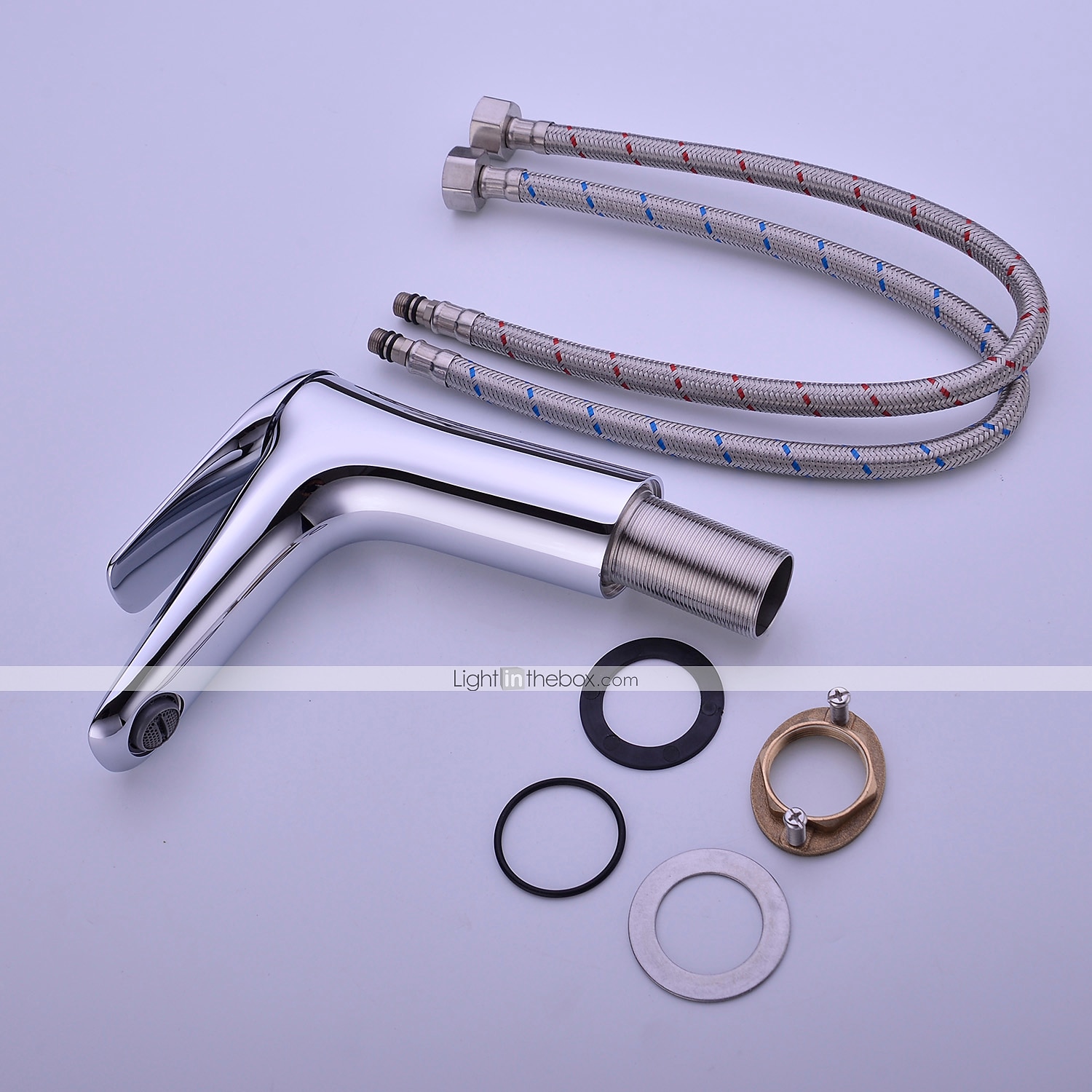 robinet pour lavabo - chrome simple / brossé / galvanisé centerset monocommande monotroubath taps / laiton de 2025 ? $129.99 –P3