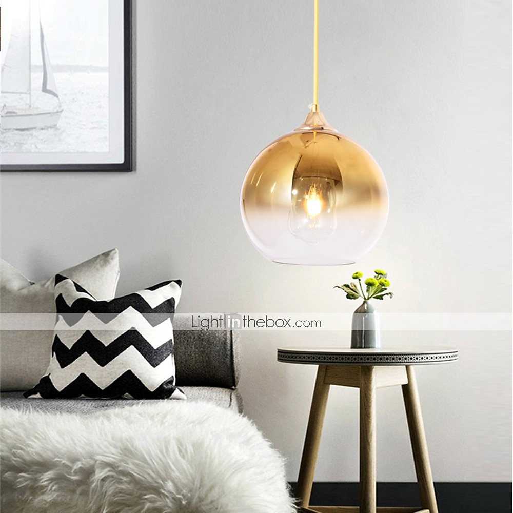20 cm Single Design Pendant Light Glass Globe Electroplated Nordic Style 110-120V 220-240V 2025 - $67.99 –P2