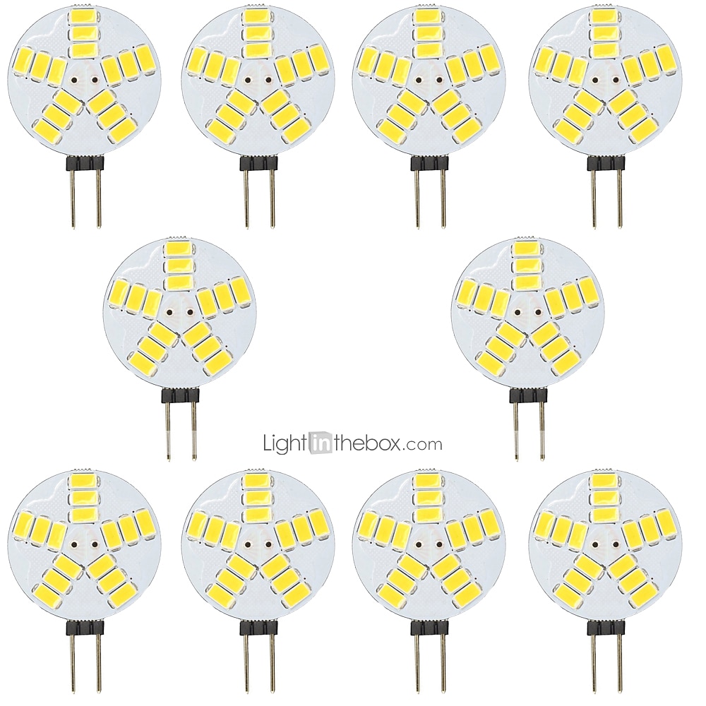 10db 4 w led kétpólusú fények 300 lm g4 t 15 led gyöngyök smd 5730 meleg fehér fehér 12 V 2025 - $31.99 –P1