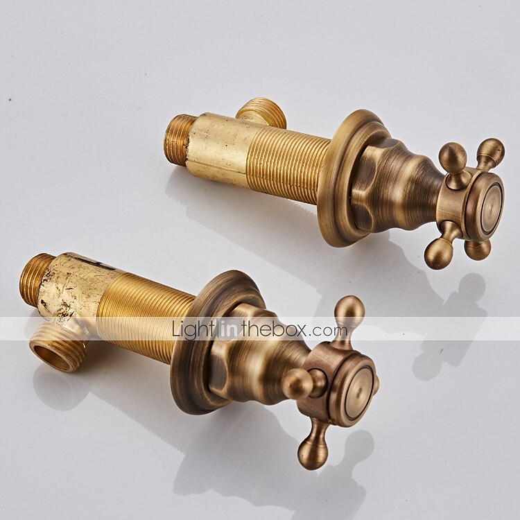 rubinetto per vasca, vasca romana diffusa in ottone antico due maniglie rubinetti per vasca a tre fori con interruttore caldo e freddo del 2025 a $129.99 –P3