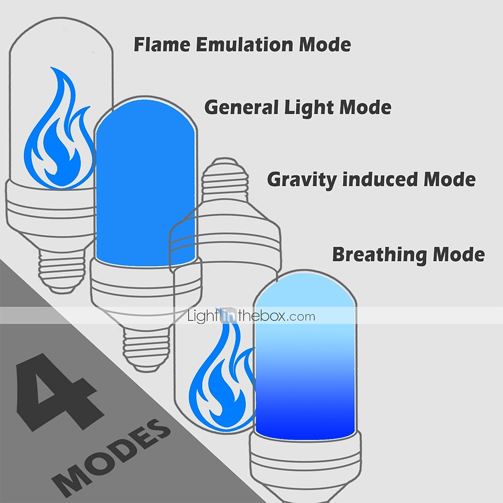 светодиодные лампочки пламени 7 Вт e27 мерцающее пламя Хэллоуин реквизит энергосбережение для фестиваля Хэллоуин Рождество пати ac85-265v 2025 - $18.99 –P10