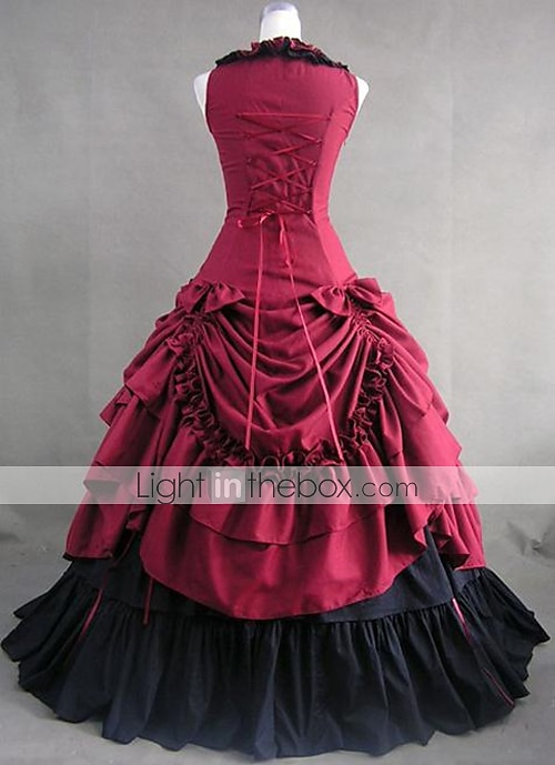 Abito Vittoriano Medievale 18° Secolo Lunghezza alla caviglia Lunghezza lunga Vestito Costume da festa Mascherata Taglie Forti Normale Su misura Patchwork Abito da ballo Costume Per donna Feste Balli del 2026 a $174.99 –P9