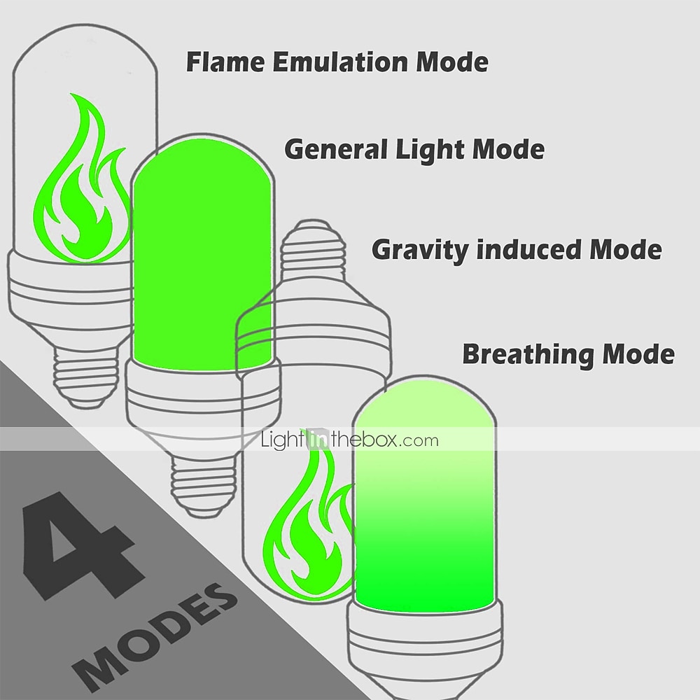 светодиодные лампочки пламени 7 Вт e27 мерцающее пламя Хэллоуин реквизит энергосбережение для фестиваля Хэллоуин Рождество пати ac85-265v 2025 - $18.99 –P3
