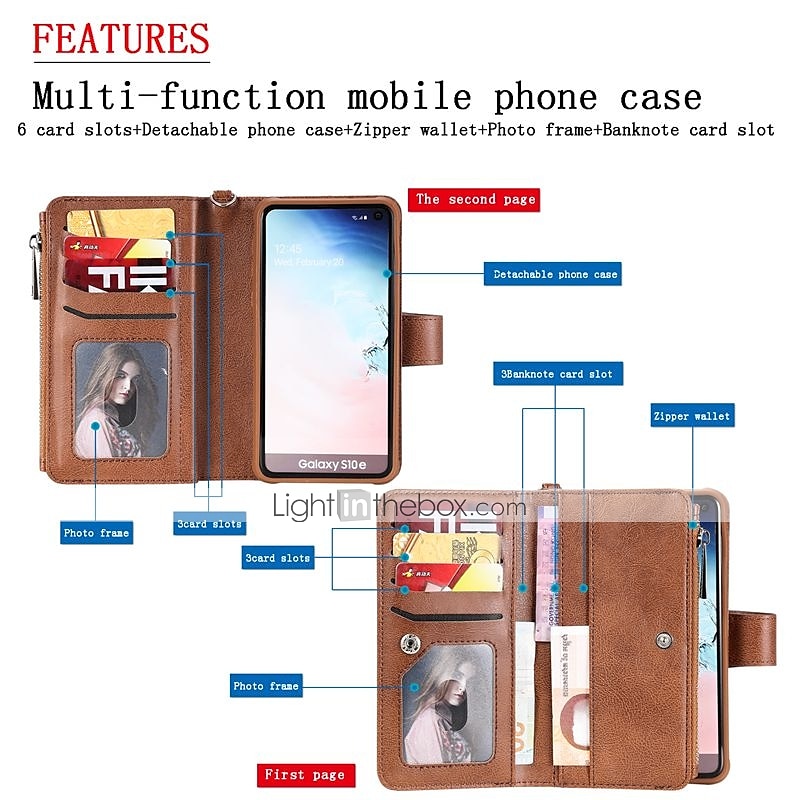 Phone Case For Samsung Galaxy S23 S21 S20 Plus Ultra Wallet Case with Stand Holder Wallet Card Holder Solid Color Hard PU Leather 2025 - $27.99 –P16