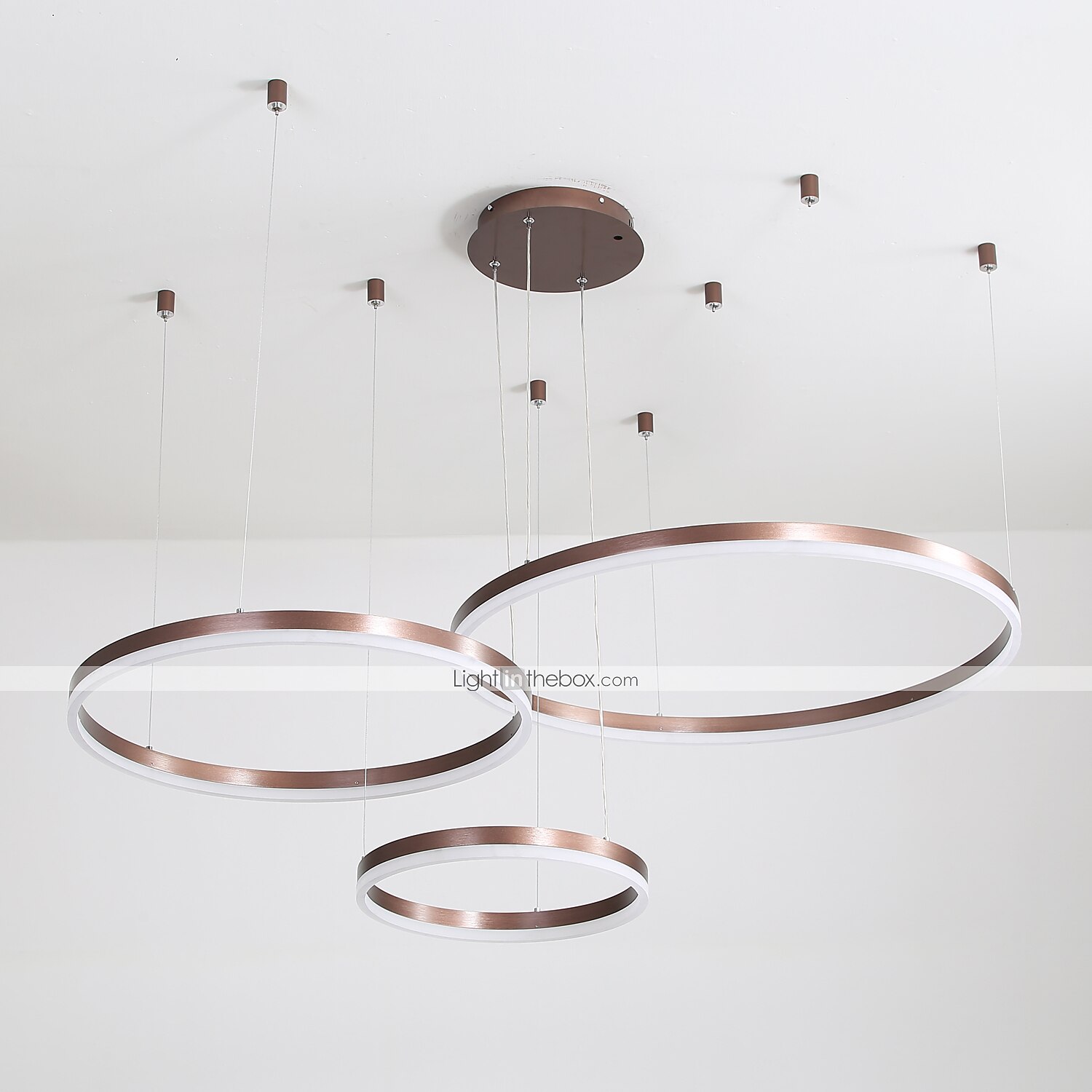 Πολυέλαιος κυκλικής σχεδίασης 1 φωτός led 60w/ μοντέρνα κρεμαστά φώτα led για σαλόνι καφέ-μπαρ δωμάτιο μαγαζιού με δυνατότητα ρύθμισης ρύθμισης μόνο με τηλεχειριστήριο 2025 - $495.89 –P7