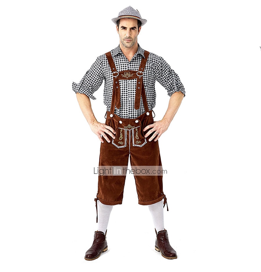 Oktoberfest nahkahousuista Saksa München Wiesn Niityt Miesten Perinteinen tyyli kangas Pusero Shortsit 2025 - $57.99 –P10