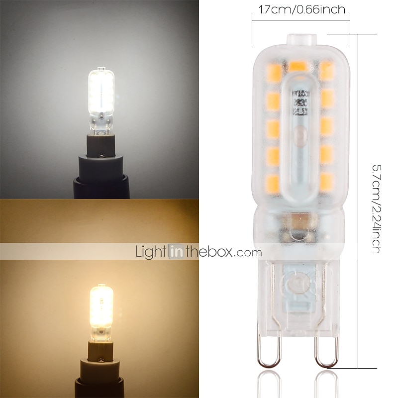 10pcs 5W LED Bi-pin Light Bulb 340lm G9 22LEDs Beads SMD 2835 Dimmable 60W Halogen Equivalent for Chandelier Warm Cold White 220V 110V 2025 - $27.99 –P1
