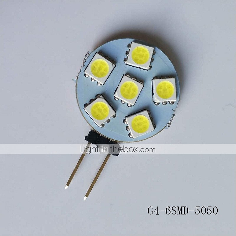 10pcs 1 W LED Bi-pin Lights 120 lm G4 6 LED Beads SMD 5050 White Warm Yellow 2025 - $13.99 –P4