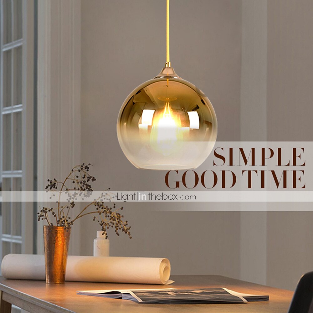20 cm Single Design Pendant Light Glass Globe Electroplated Nordic Style 110-120V 220-240V 2025 - $67.99 –P6