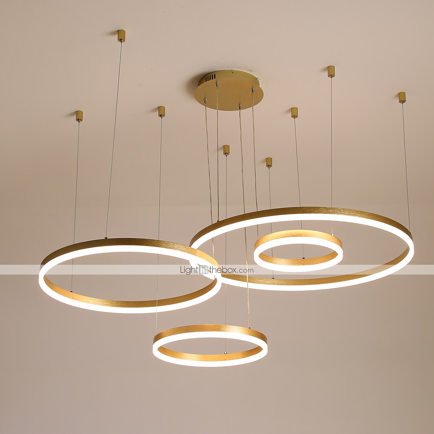 Πολυέλαιος κυκλικής σχεδίασης 1 φωτός led 60w/ μοντέρνα κρεμαστά φώτα led για σαλόνι καφέ-μπαρ δωμάτιο μαγαζιού με δυνατότητα ρύθμισης ρύθμισης μόνο με τηλεχειριστήριο 2025 - $495.89 –P11