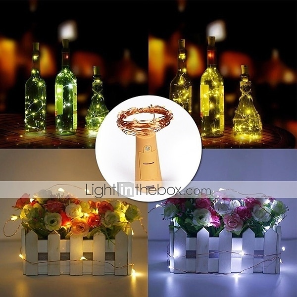 LED Liège Forme Fairy Guirlande Lumineuse Multicolore Table Vin