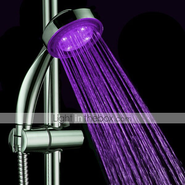 צבע ראש מקלחת LED משתנה 2 מצבי מים 7 צבעים אור זוהר מחליף אוטומטית ראש מקלחת כף יד 2025 - $11.49 –P8