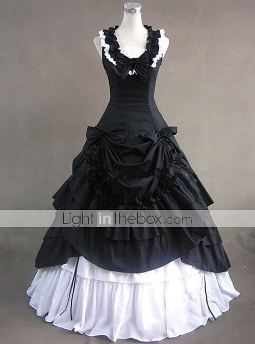 Abito Vittoriano Medievale 18° Secolo Lunghezza alla caviglia Lunghezza lunga Vestito Costume da festa Mascherata Taglie Forti Normale Su misura Patchwork Abito da ballo Costume Per donna Feste Balli del 2026 a $174.99 –P7