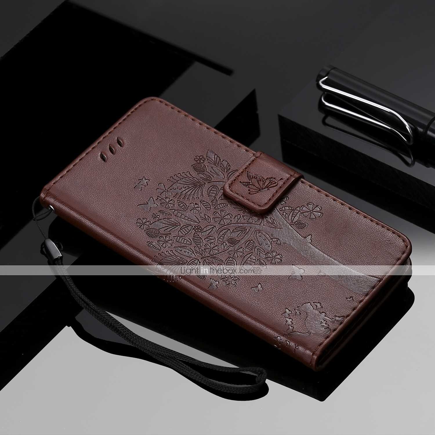 téléphone Coque Pour Motorola Moto E4 Plus Portefeuille Clapet Portefeuille Porte Carte Arbre Fleur Dur faux cuir de 2025 ? $12.99 –P1