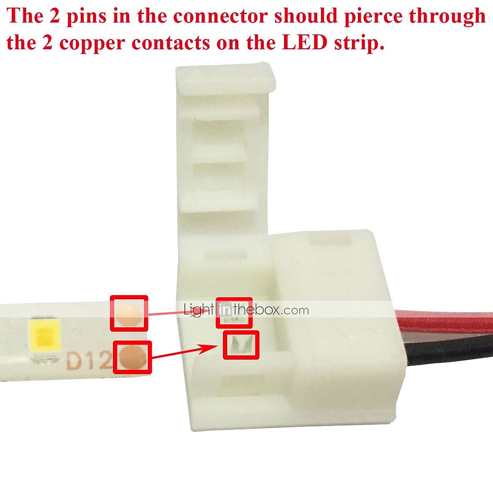 ZDM 5 шт. водонепроницаемый 8/10 мм шириной 2-контактный SMD 5050 3528 гибкий светодиодный разъем полосы монохромный светодиодные полосы для перемычки полосы 2026 - $8.99 –P3