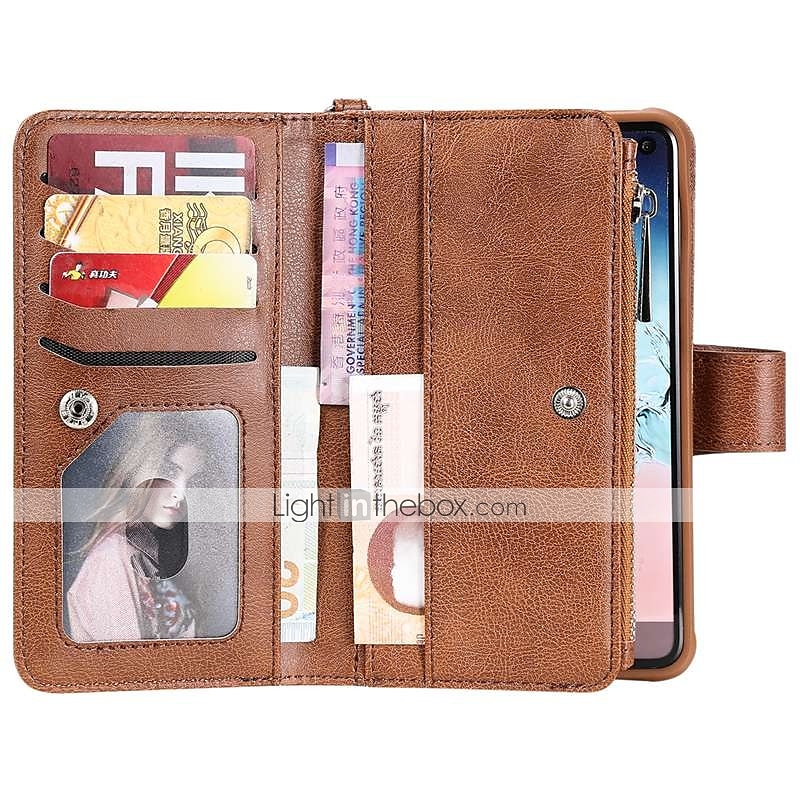 Phone Case For Samsung Galaxy S23 S21 S20 Plus Ultra Wallet Case with Stand Holder Wallet Card Holder Solid Color Hard PU Leather 2025 - $27.99 –P8