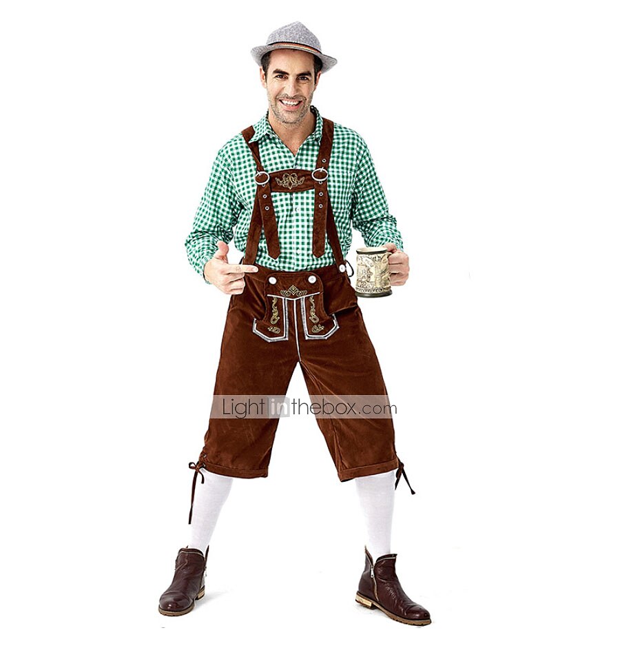 Oktoberfest nahkahousuista Saksa München Wiesn Niityt Miesten Perinteinen tyyli kangas Pusero Shortsit 2025 - $57.99 –P12