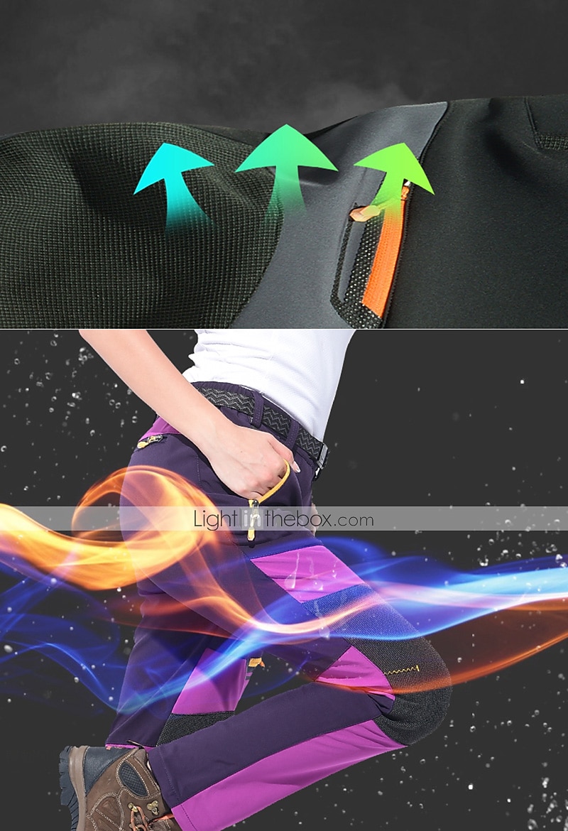 Női Planinarske hlače Fleece bélelt nadrág Télikabát Softshell nadrág Divat Tavasz Ősz Tél Külső Szigetelt Melegen tartani Gyapjú bélés Vízálló Nadrágok Alsók Rugalmas derék Cipzáras zseb Katonai 2026 - $55.99 –P2