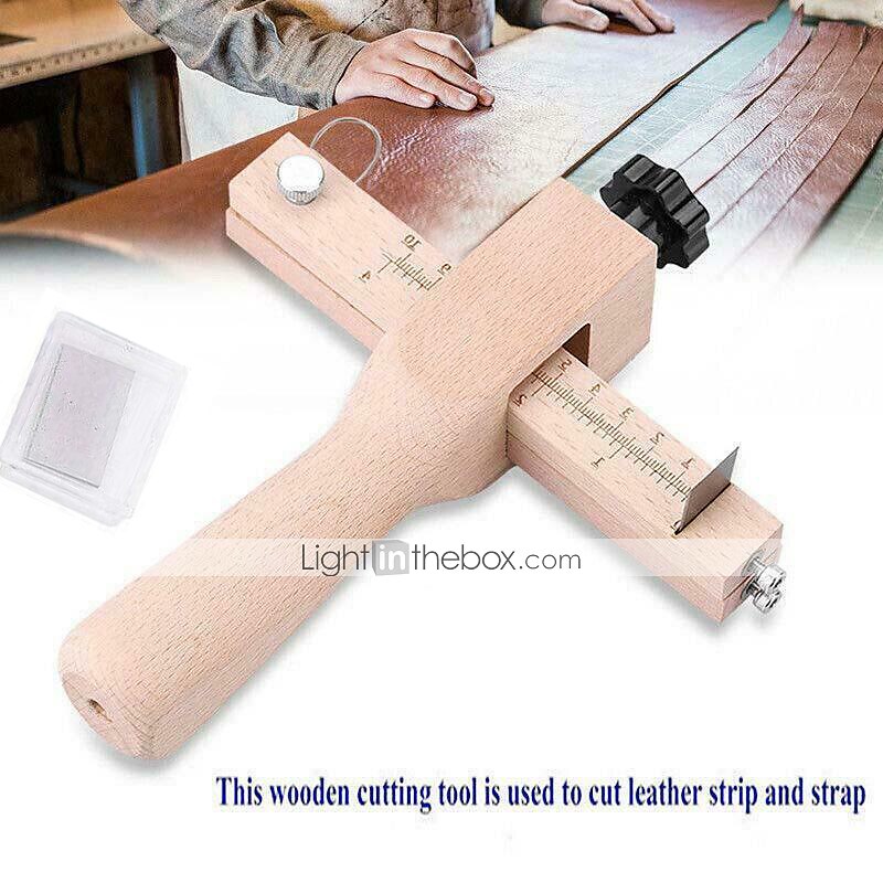 Adjustable Leather Strap Cutter with 5 Blades DIY Hand Leather