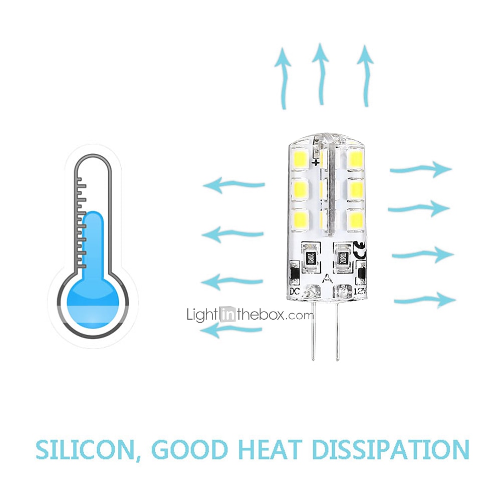 10PCS G4 Bi-pin LED Light Bulb 3W 24LED SMD 2835 Equivalent Halogen Bulb 30W Warm white 3000K Daylight White 6000K 360° Beam Angle Flicker Free DC12V AC220V AC110V 2025 - $18.49 –P11