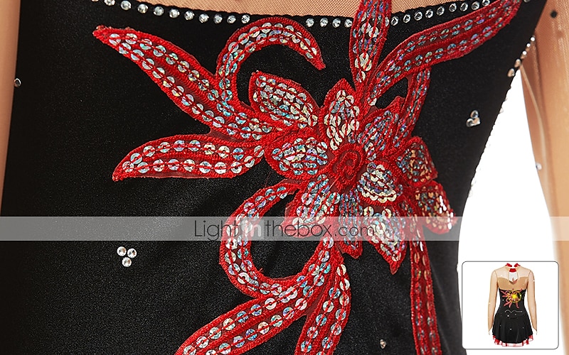Rochie de Patinaj Artistic Pentru femei Fete Πατινάζ στο πάγο Rochii Ținute Yan roz Alb / Alb Galben și galben Peteci Spandex Înaltă Elasticitate Competiție Ținută Patinaj Clasic Manșon Lung Patinaj 2025 - $123.99 –P7
