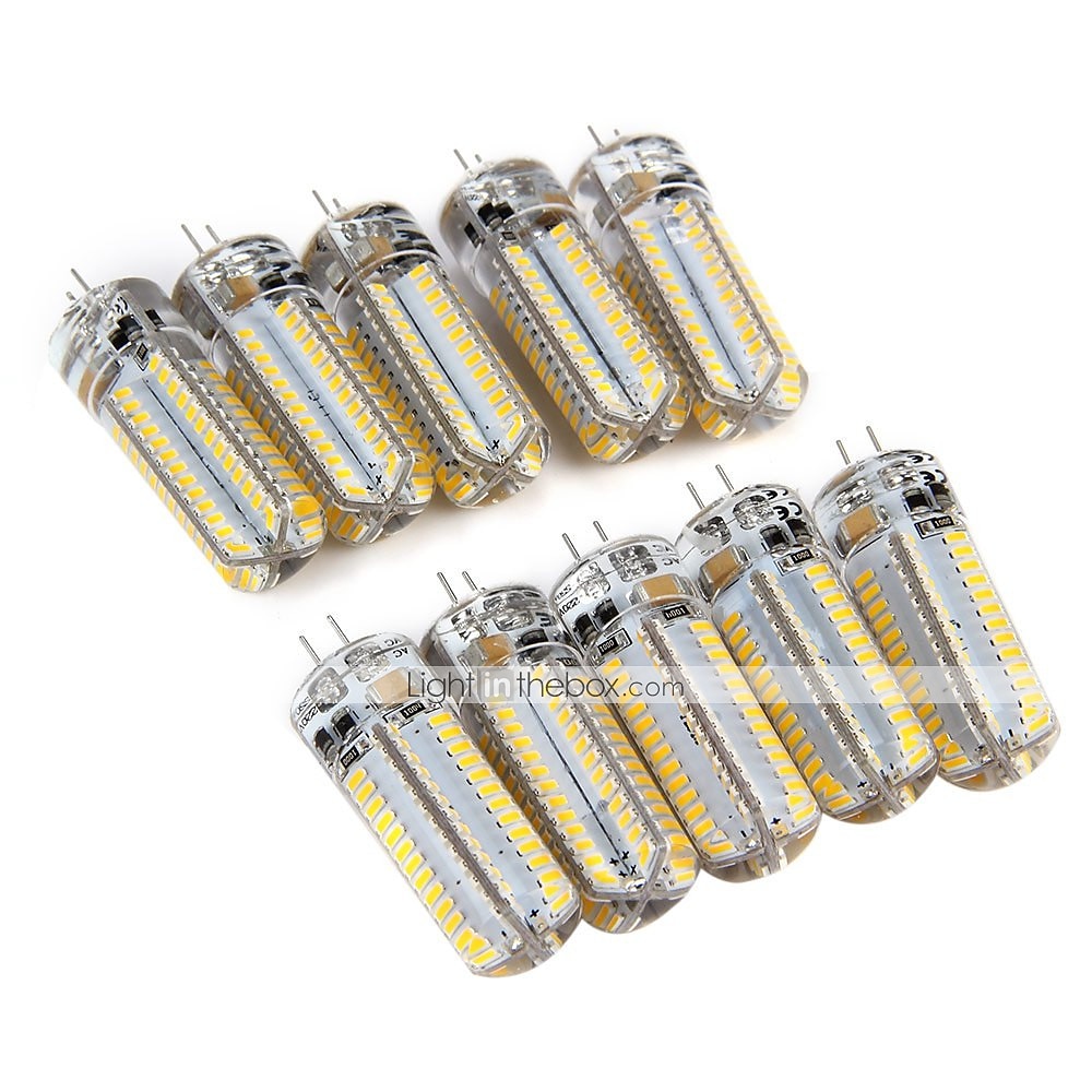 10 pz 5 w led bi-pin lampadina 500lm g4 50 w alogena equivalente 104 led perline smd 3014 bianco caldo 110-240 v del 2025 a $57.99 –P9