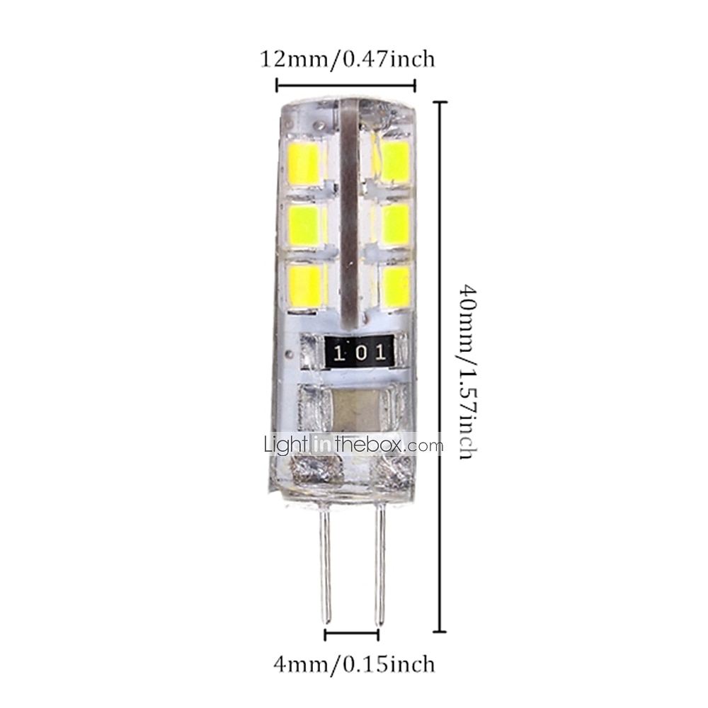 10PCS G4 Bi-pin LED Light Bulb 3W 24LED SMD 2835 Equivalent Halogen Bulb 30W Warm white 3000K Daylight White 6000K 360° Beam Angle Flicker Free DC12V AC220V AC110V 2025 - $18.49 –P1