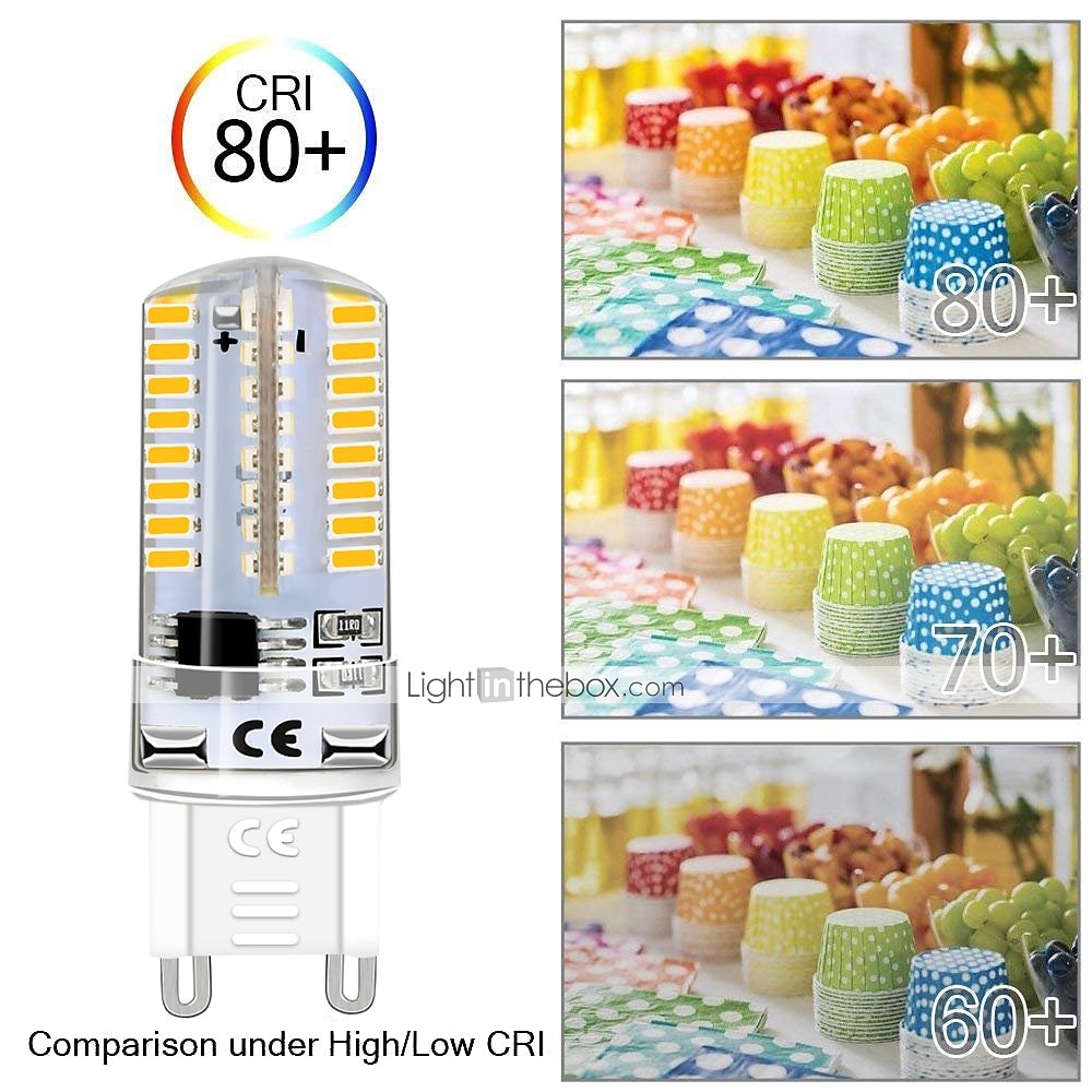 2025年 g9調光可能LEDバイピンコーン電球72led600lm5w3014smdウォームクールホワイト360°ビームアングルシャンデリアランプ40wハロゲン相当ac110vac220v コレクション – $44.99 –P9