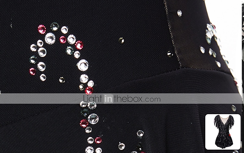 2026年 フィギュアスケート ドレス 女性用 女の子 アイススケート ドレス セット バイオレット ブラック ホワイト オープンバック スパンデックス ストレッチヤーン 高弾性 訓練 競技大会 スケートウェア 手作り ソリッド クラシック クリスタル・ラインストーン 半袖 アイススケート フィギュアスケート  コレクション – $157.99 –P5