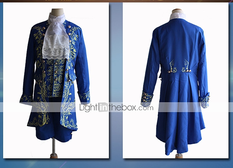 Vintage Inspirert Kostymer i middelalderstil Drakter Maskerade Ytterklær Normal Prins Aristokrat Outlander Trykt mønster Herre Royal Fest Karneval i Venezia Voksne Frakk Vest Trøye 2025 - $100.99 –P1